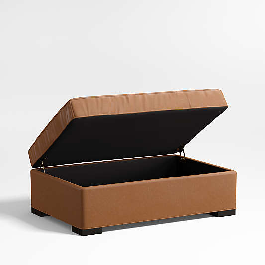 Axis Classic 44" Leather Storage Ottoman