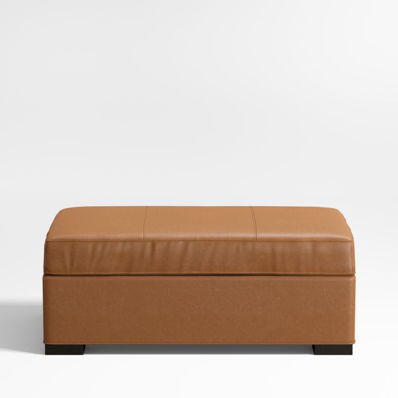 Axis Classic Leather Storage Ottoman - image 0 of 4