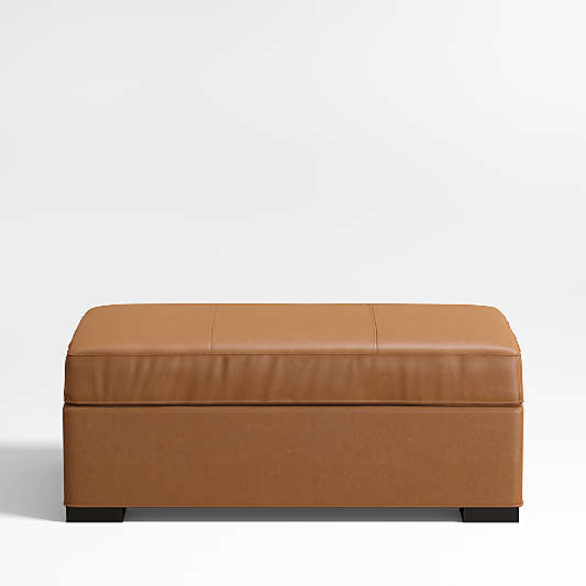 Axis Classic Leather Storage Ottoman