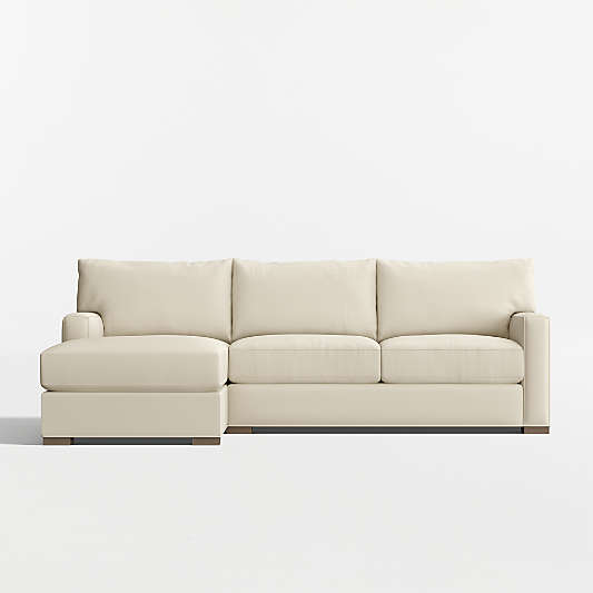 Axis Classic 2-Piece Sectional Sofa with Storage Chaise Lounge
