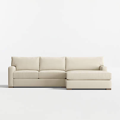 Axis Classic 2-Piece Sectional Sofa with Extra Wide Chaise Lounge
