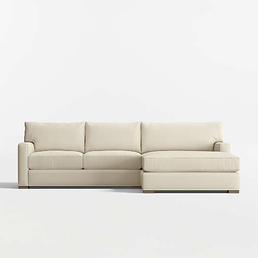 Axis Classic 2-Piece Sectional Sofa with Extra Wide Chaise Lounge
