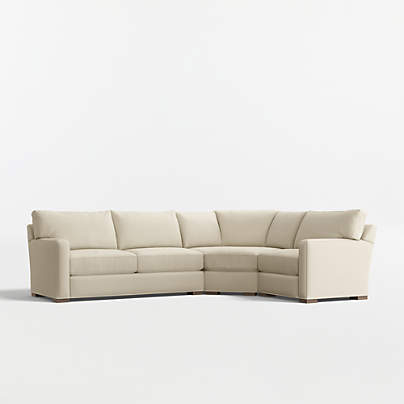 Axis Classic 3-Piece L-Shaped Wedge Sectional Sofa