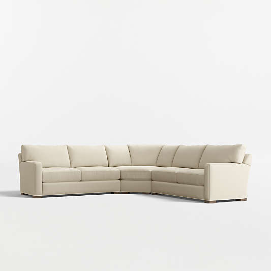 Axis Classic 3-Piece L-Shaped Wedge Sectional Sofa