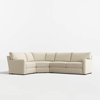Axis Classic 3-Piece L-Shaped Wedge Sectional Sofa