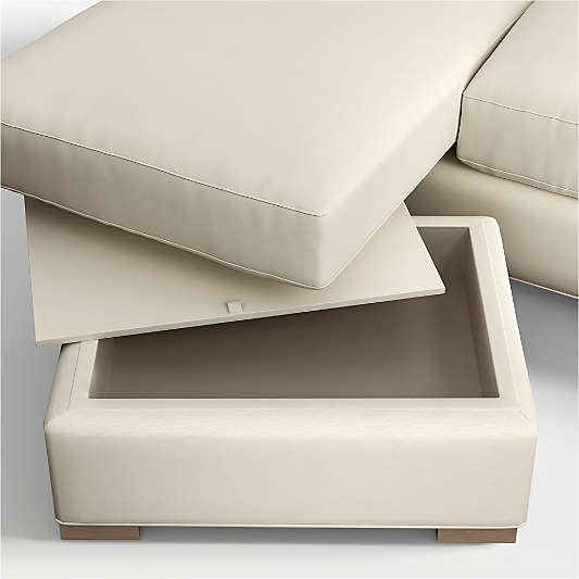 Axis Classic 88" Reversible Storage Chaise Lounge Sectional Sofa