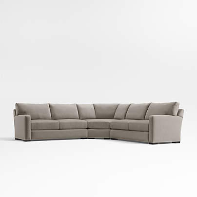 Axis Classic 3-Piece L-Shaped Wedge Corner Sectional Sofa