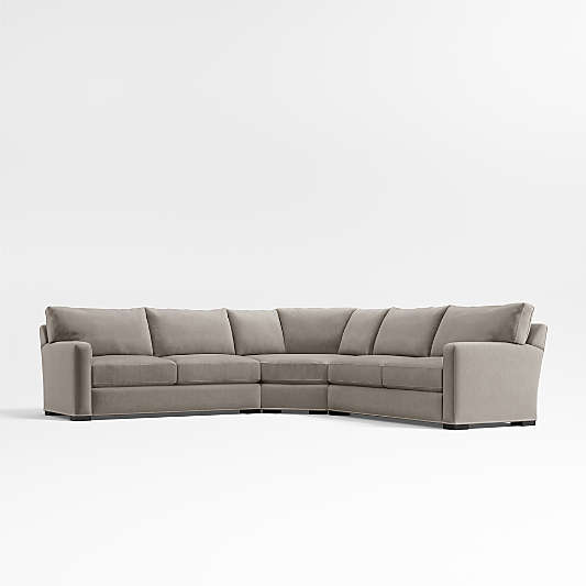 Axis Classic 3-Piece L-Shaped Wedge Corner Sectional Sofa