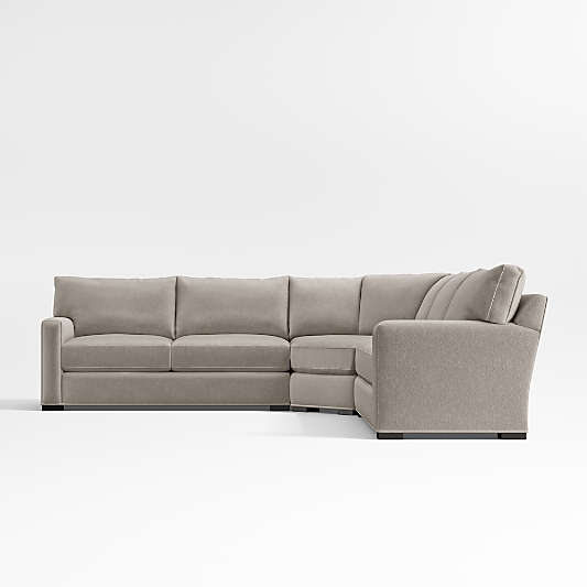 Axis Classic 3-Piece L-Shaped Wedge Corner Sectional Sofa