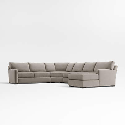 Axis Classic 4-Piece Wedge Sectional Sofa with Chaise