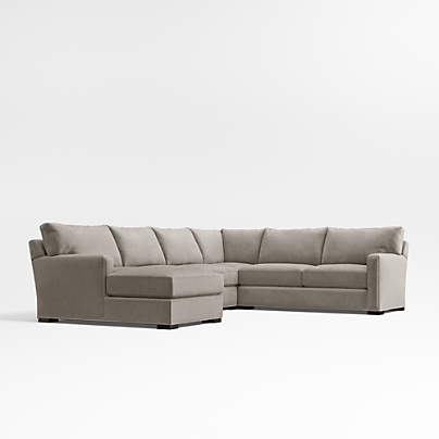 Axis Classic 4-Piece L-Shaped Sectional Sofa with Chaise Lounge