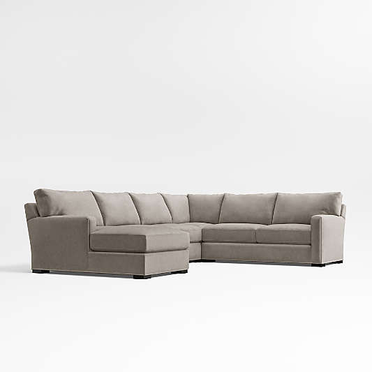 Axis Classic 4-Piece L-Shaped Sectional Sofa with Chaise Lounge