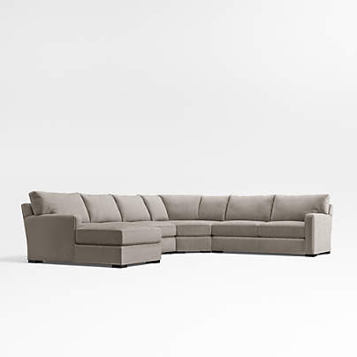 Axis Classic 4-Piece Wedge Sectional Sofa with Chaise