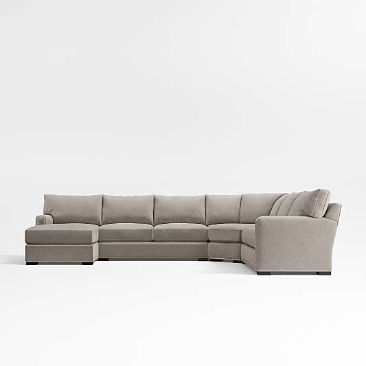 Axis Classic 4-Piece Wedge Sectional Sofa with Chaise