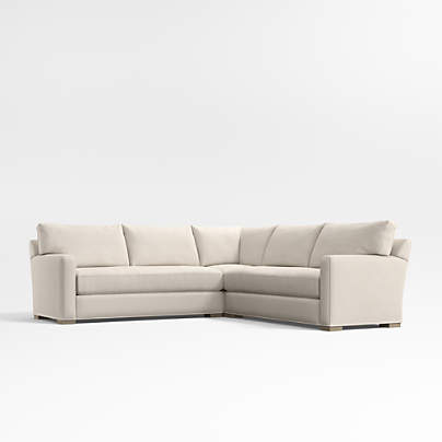 Axis Classic 3-Piece L-Shaped Bench Sectional Sofa