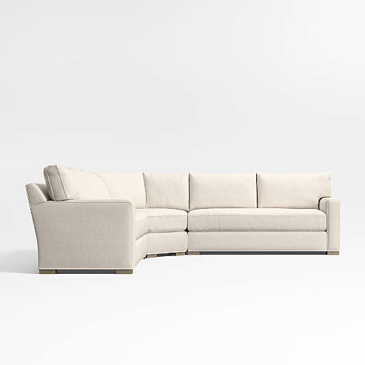 Axis Classic 3-Piece Wedge Bench Sectional Sofa