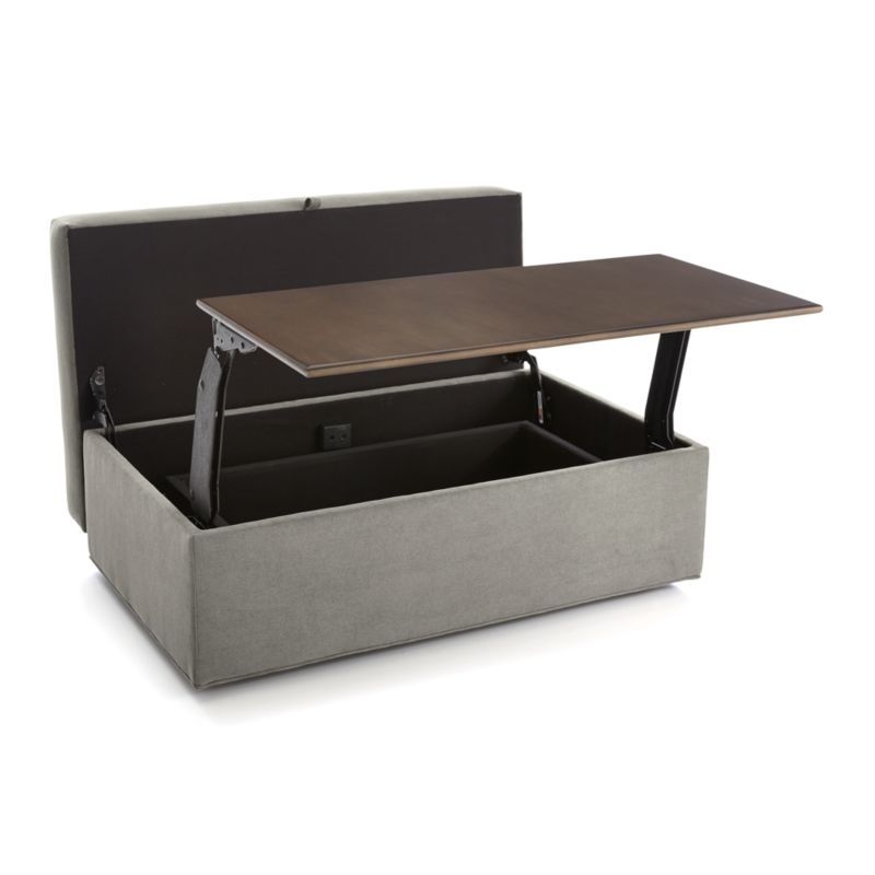 Axis Classic Storage Ottoman with Tray - image 4 of 7