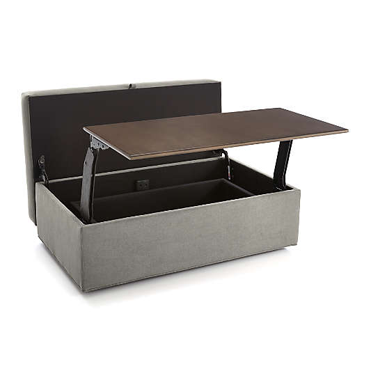 Axis Classic 43" Storage Ottoman with Tray