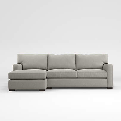 Axis Grey Fabric Sectional Sofa Reviews Crate Barrel