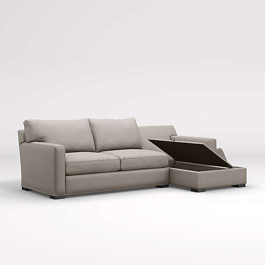 Axis 2-Piece Sectional Sofa with Storage Chaise Lounge