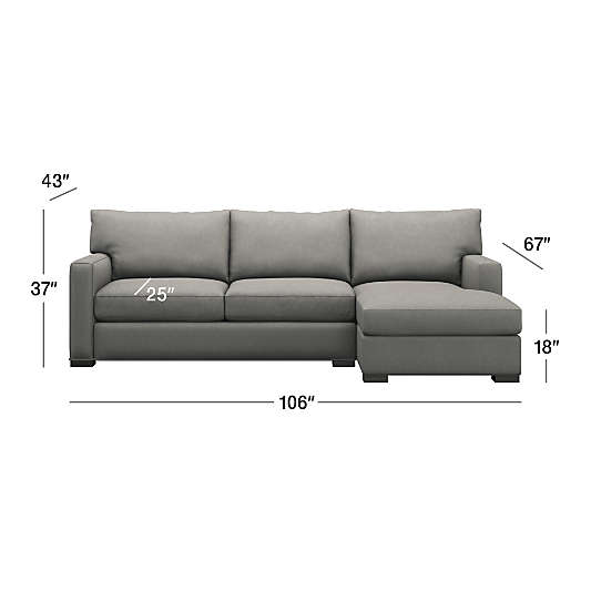 Axis 2-Piece Sectional Sofa with Right-Arm Storage Chaise