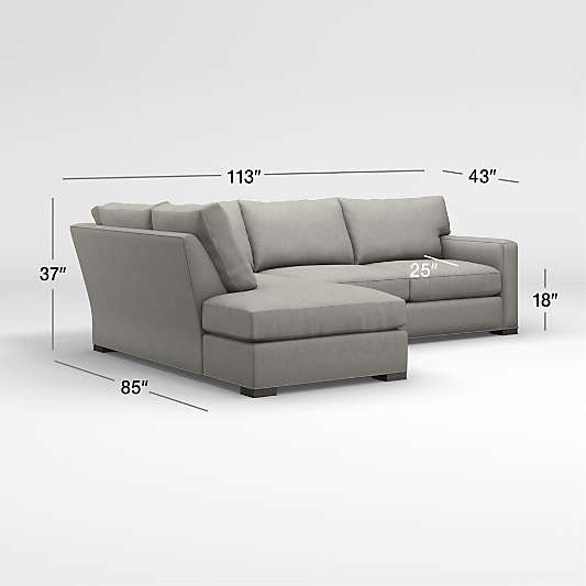 Axis 2-Piece Sectional Sofa with Left-Arm Corner Bumper