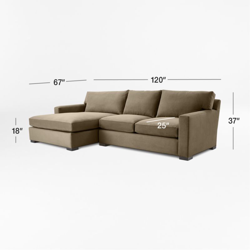 View Axis 2-Piece Left-Arm Extra Wide Chaise Sectional Sofa - image 2 of 7