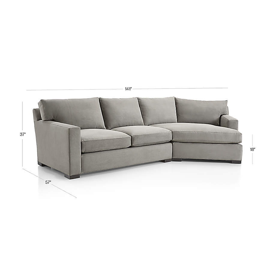 Angled chaise deals sectional