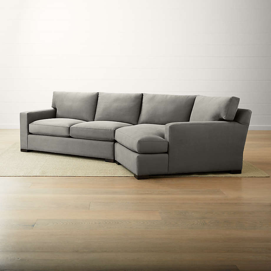 Axis 2Piece Right Arm Angled Chaise Sectional Sofa + Reviews Crate