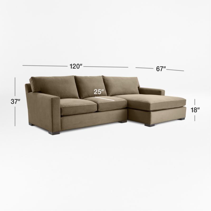 View Axis 2-Piece Right-Arm Extra Wide Chaise Sectional Sofa - image 2 of 7