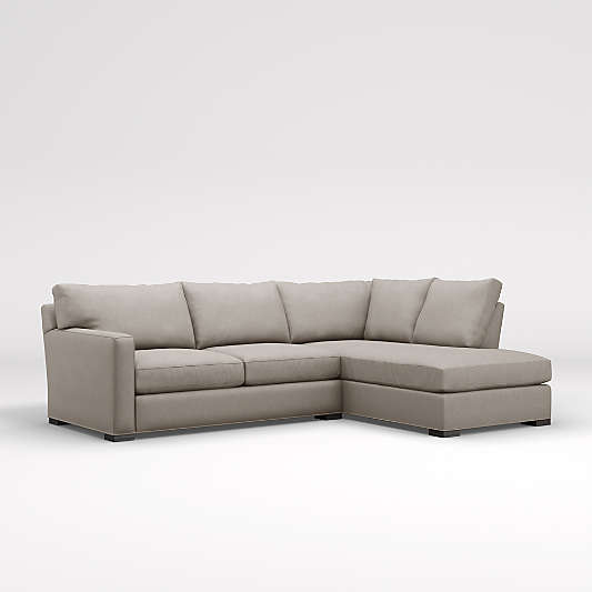 Axis 2-Piece L-Shaped Sectional Sofa with Right-Arm Bumper