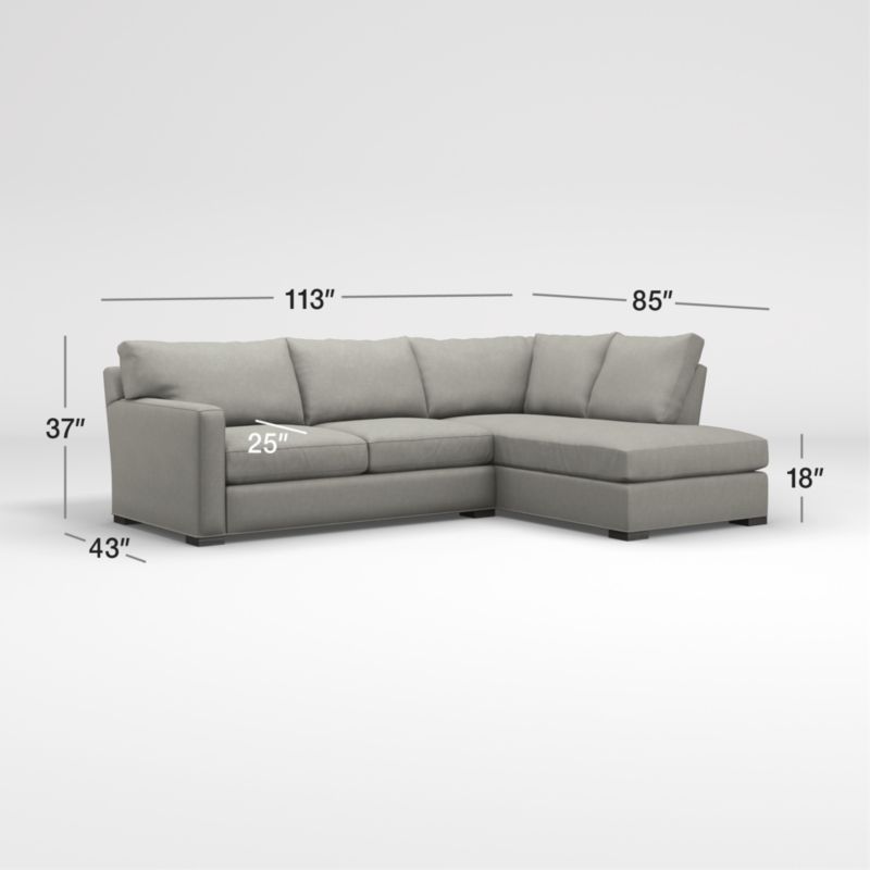 View Axis 2-Piece L-Shaped Sectional Sofa with Right-Arm Bumper - image 3 of 7