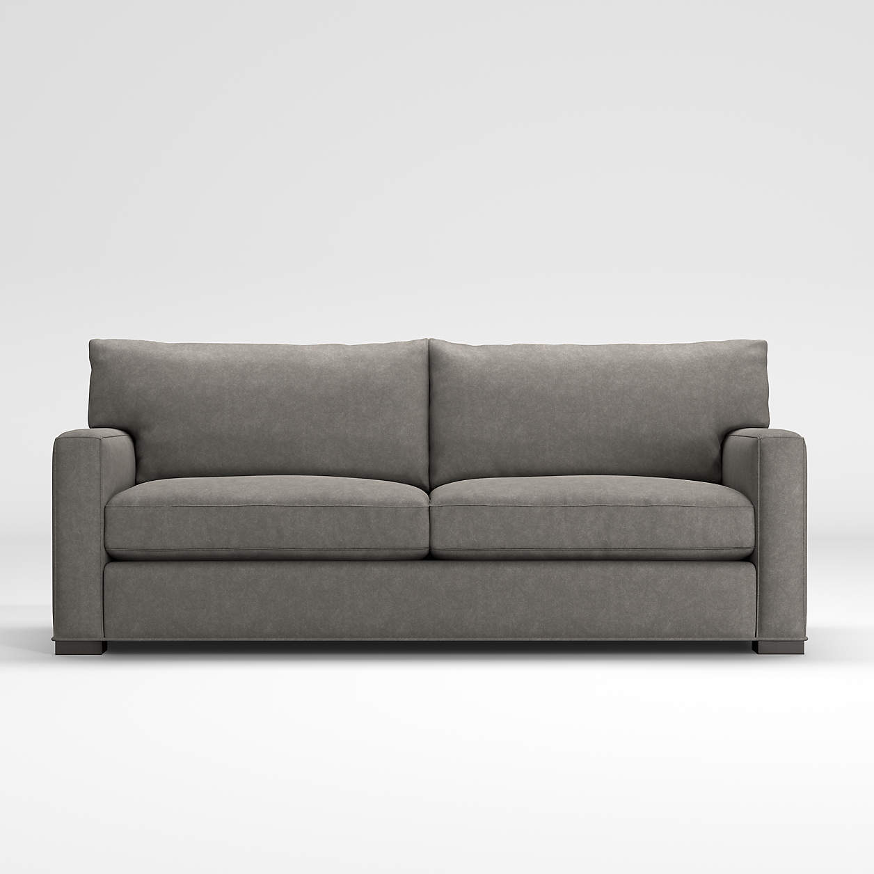 Axis Grey Microfiber Sofa + Reviews Crate & Barrel