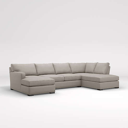 Axis 3-Piece U-Shaped Sectional Sofa with Right-Arm Corner Bumper