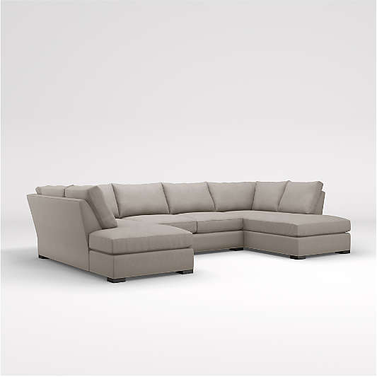 Axis 3-Piece U-Shaped Sectional Sofa with Corner Bumpers