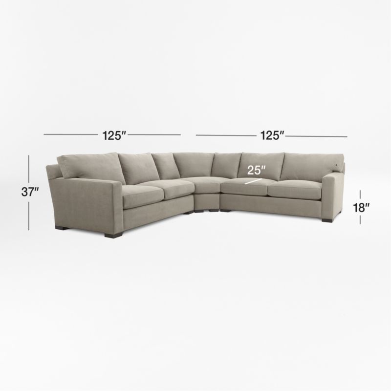 View Axis 3-Piece Sectional Sofa - image 3 of 9