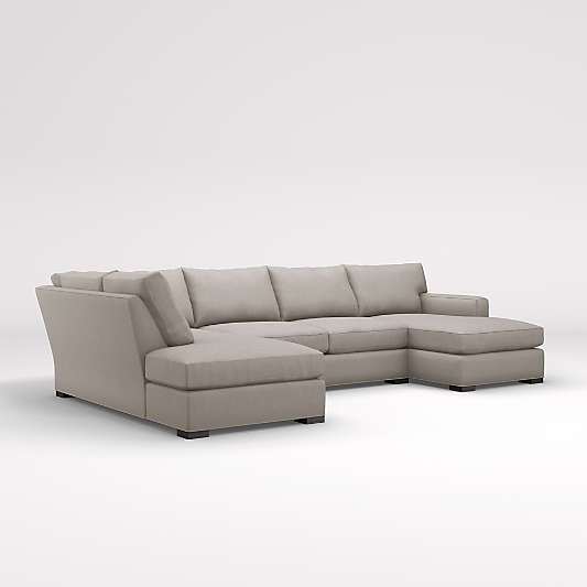 Axis 3-Piece U-Shaped Sectional Sofa with Left-Arm Corner Bumper