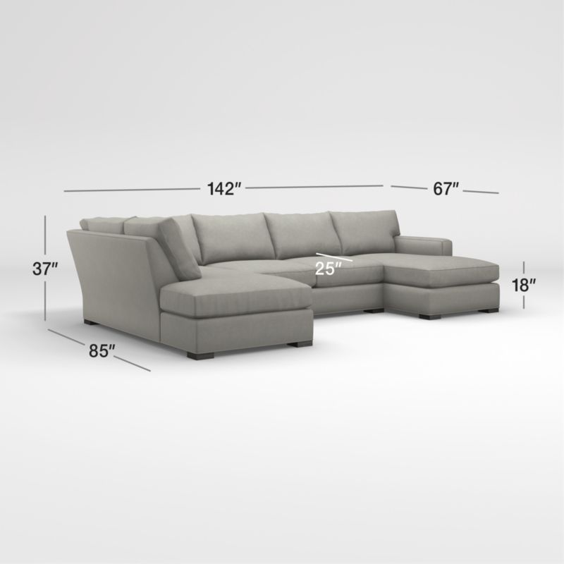 View Axis 3-Piece U-Shaped Sectional Sofa with Left-Arm Corner Bumper - image 3 of 6