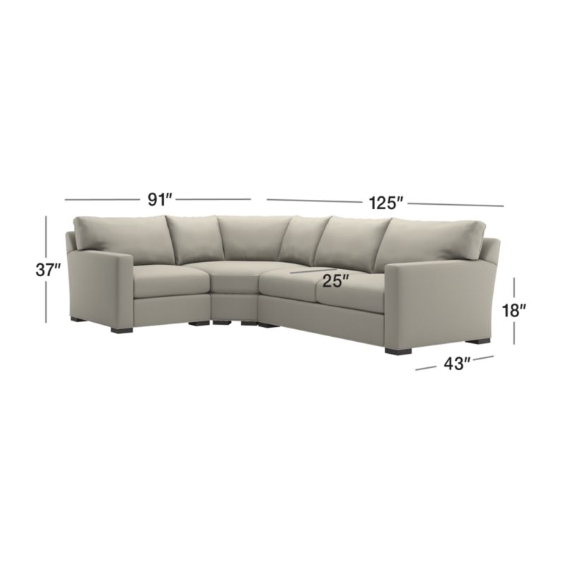 View Axis 3-Piece Sectional Sofa - image 3 of 8