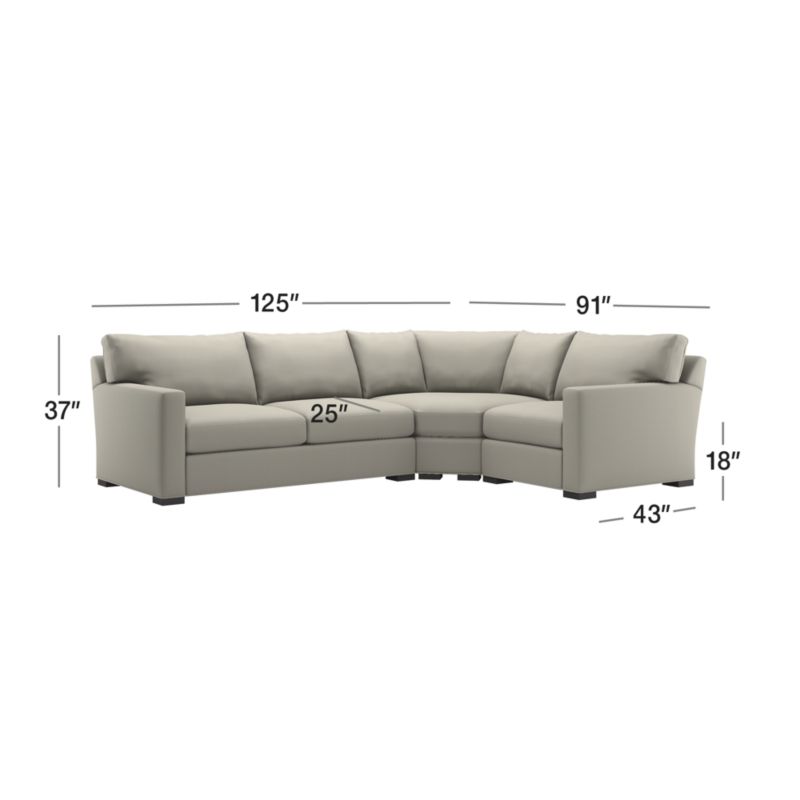 View Axis 3-Piece Sectional Sofa - image 3 of 9