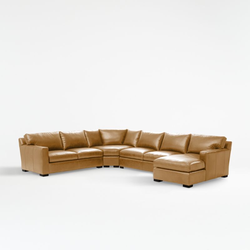 Axis Leather 4-Piece Sectional Sofa - image 3 of 4