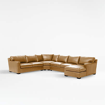 Axis Leather 4-Piece Sectional Sofa