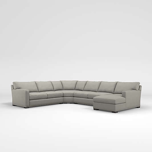 Axis 4-Piece Apartment Sectional with Right-Arm Storage Chaise .