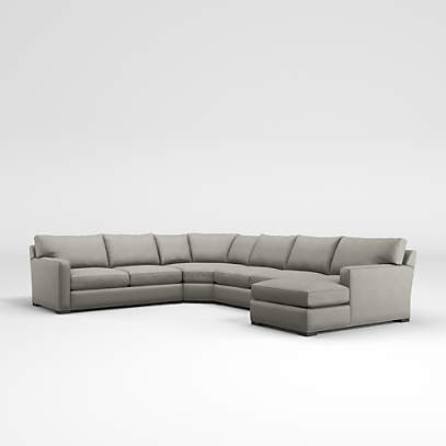 Axis Large Grey Sectional Couch, Crate And Barrel Sectional Sofa Bed