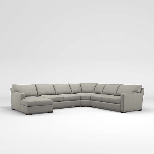 Axis 4-Piece Apartment Sectional Sofa with Left-Arm Storage Chaise