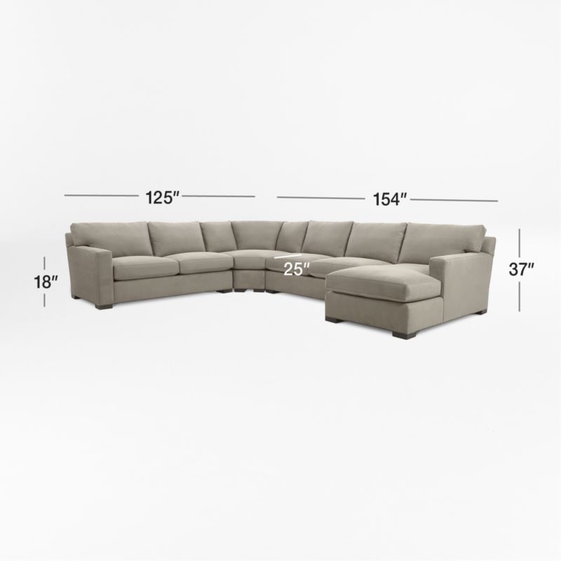 View Axis 4-Piece Sectional Sofa - image 3 of 7