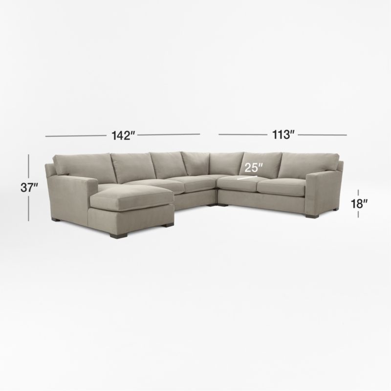 View Axis 4-Piece Sectional Sofa - image 3 of 9