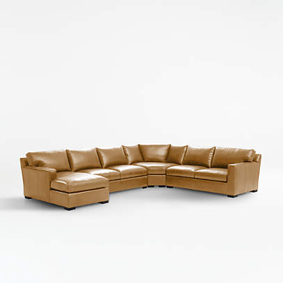 Leather loveseat online sectional