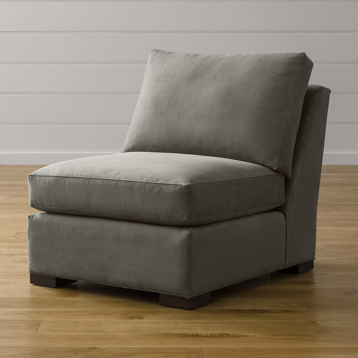 Axis Dark Grey Armless Chair + Reviews Crate & Barrel