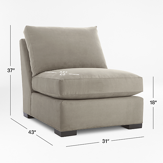 Axis Armless Chair Sectional Piece
